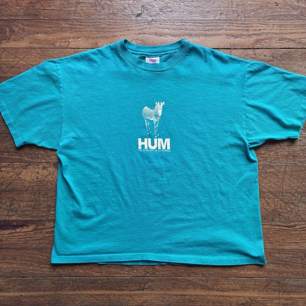 Vintage Shirt Modern Print Hum You’d Prefer An Astronaut Boxy Cropped Size Large